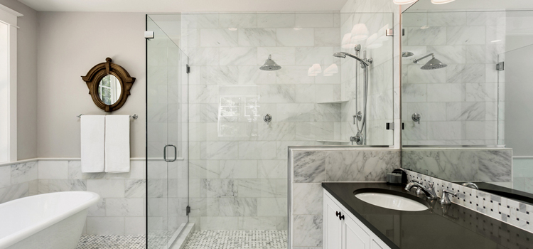bathroom shower door installation in Kendall